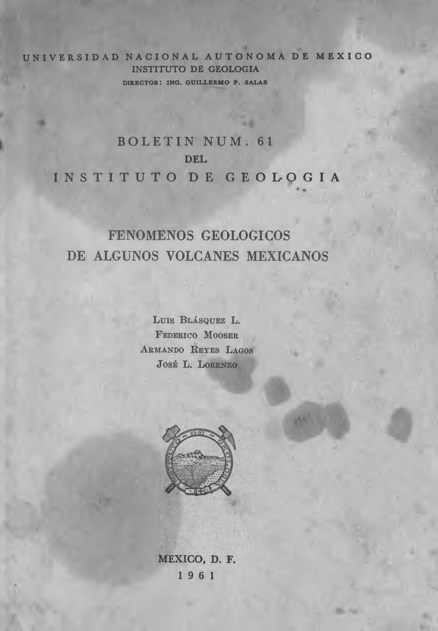 					Ver Núm. 61 (1961): Fenómenos geológicos de algunos volcanes mexicanos
				
